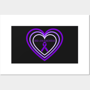 IBD Awareness in Hearts Posters and Art